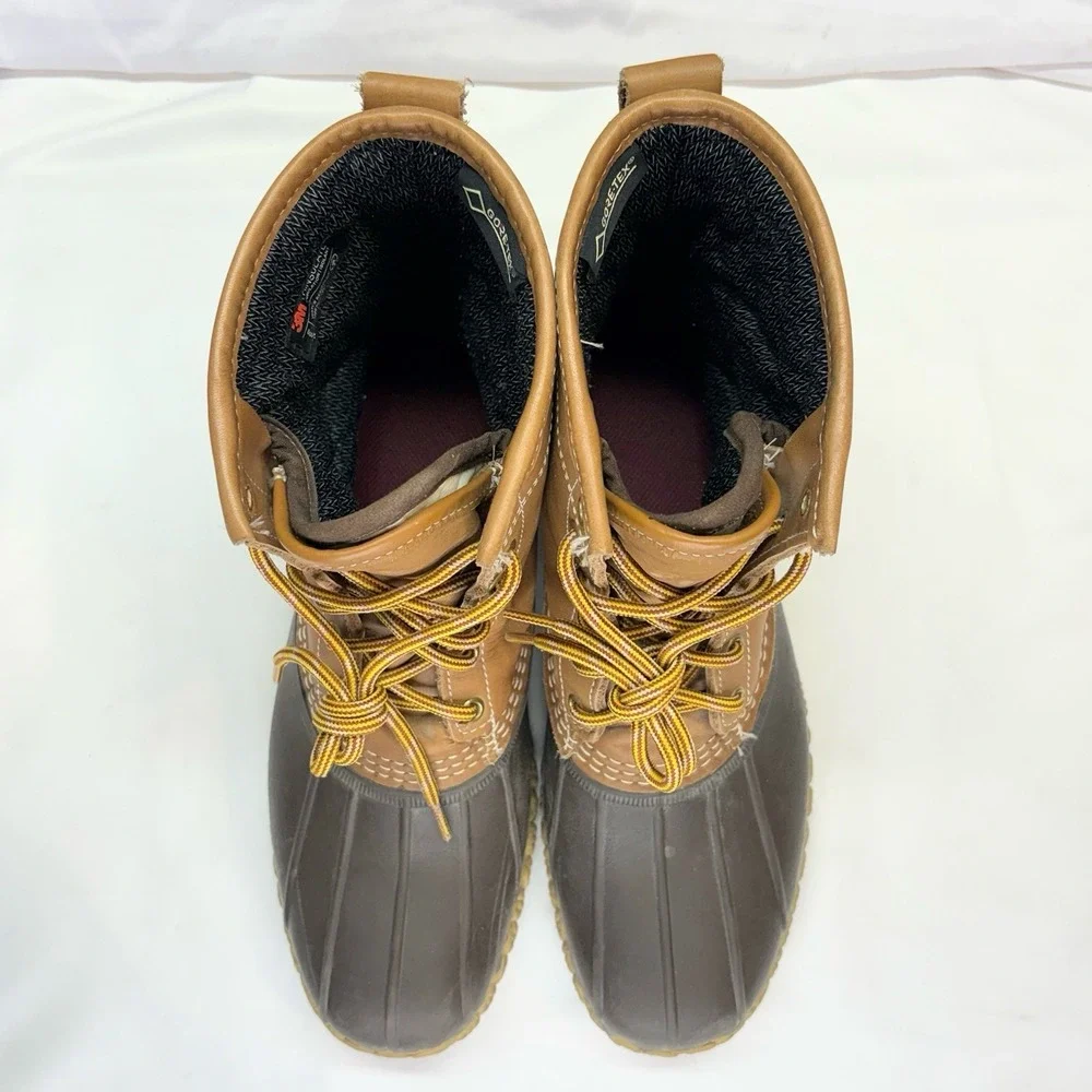 VTG LL Bean Duck Boots Men 10 M Gore-Tex Leather USA Insulate Hunting Waterproof